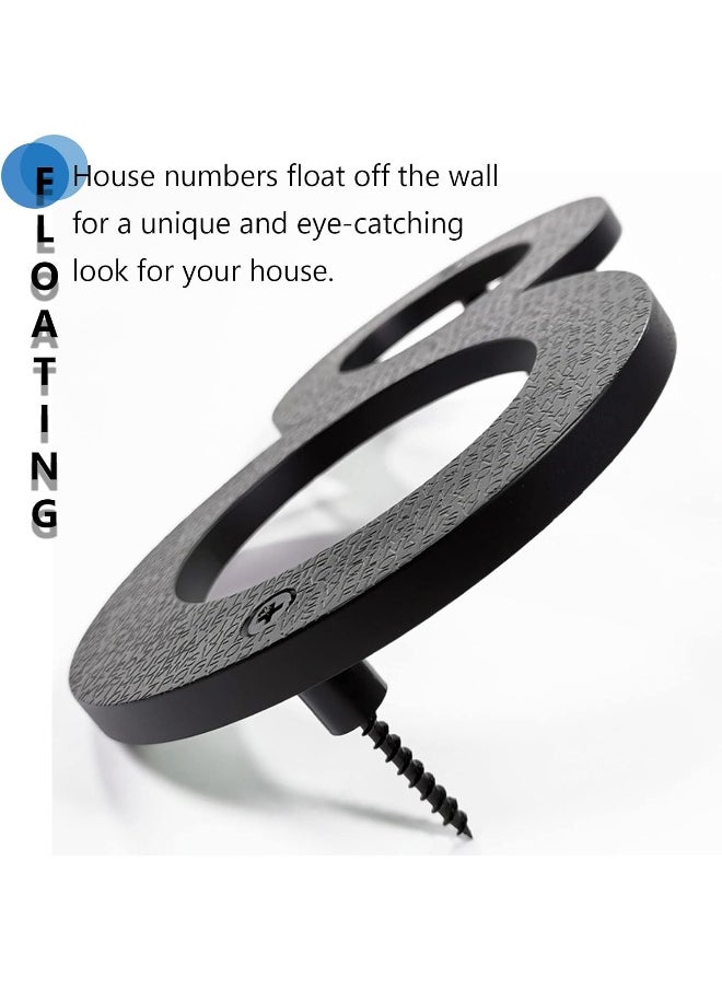 Generic Hvatry 8’’ Modern Floating House Numbers for Outside, Large Black Shadow Home Number with Nails Kit, Easy to Mount for Exterior Address, Door, Garage Gate, Post Mailbox, Street, Farmhouse, Number 9  - Image 2