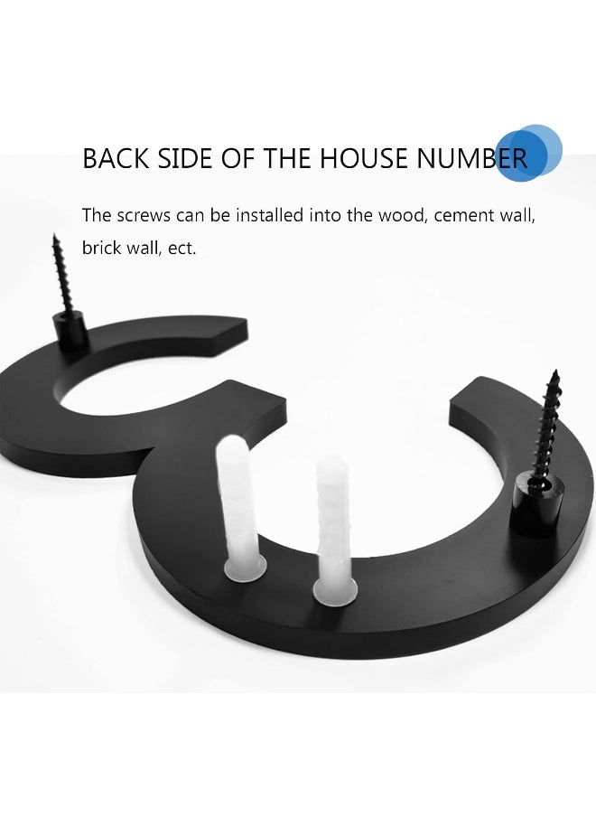 Generic Hvatry 8’’ Modern Floating House Numbers for Outside, Large Black Shadow Home Number with Nails Kit, Easy to Mount for Exterior Address, Door, Garage Gate, Post Mailbox, Street, Farmhouse, Number 9  - Image 3