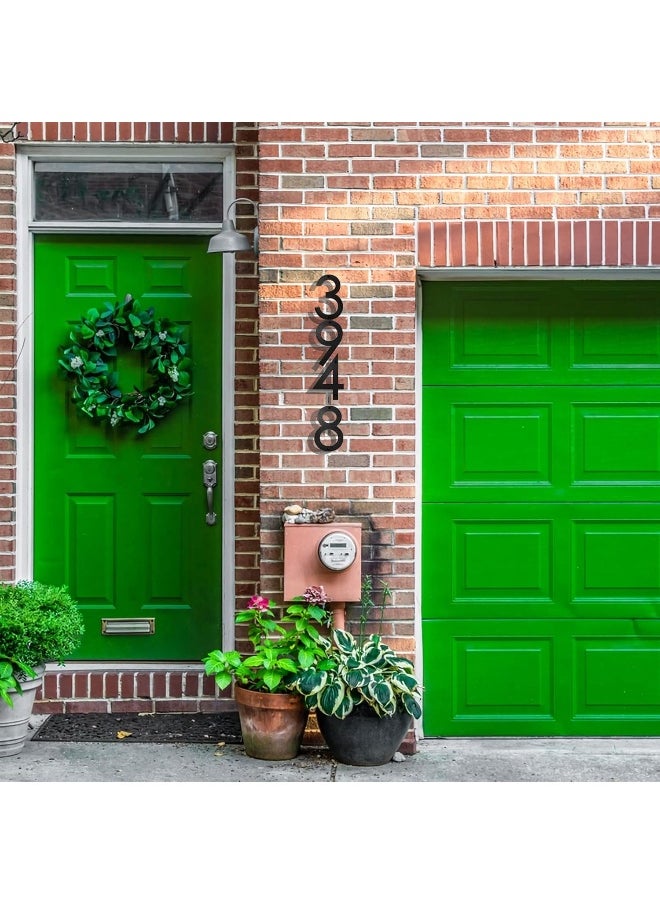 Hvatry 8’’ Modern Floating House Numbers for Outside, Large Black Shadow Home Number with Nails Kit, Easy to Mount for Exterior Address, Door, Garage Gate, Post Mailbox, Street, Farmhouse, Number 9