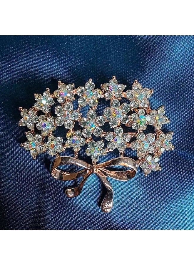 Mark Fairwhale Luxury Crystal Drop Inlaid Diamond High-end Brooch 