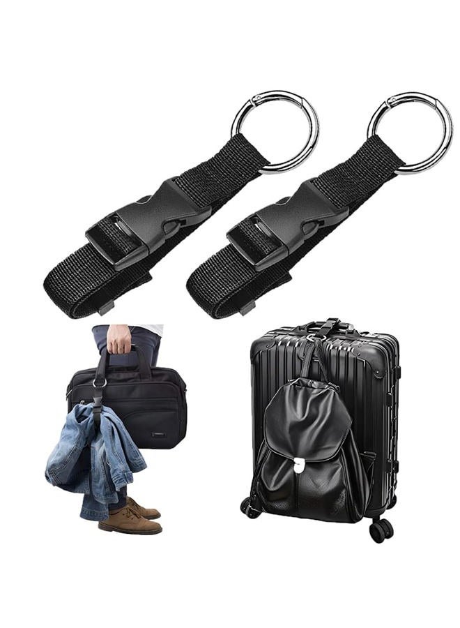 Yopolaz 2 Pack Add a Bag Strap - Adjustable Suitcase Belt - Carry Your Extra Bags - Travel Attachment Travel Accessories for Connecting Your Luggage Jacket (Black) - Image 1