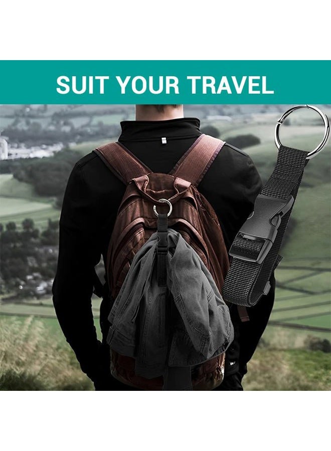 Yopolaz 2 Pack Add a Bag Strap - Adjustable Suitcase Belt - Carry Your Extra Bags - Travel Attachment Travel Accessories for Connecting Your Luggage Jacket (Black) - Image 4