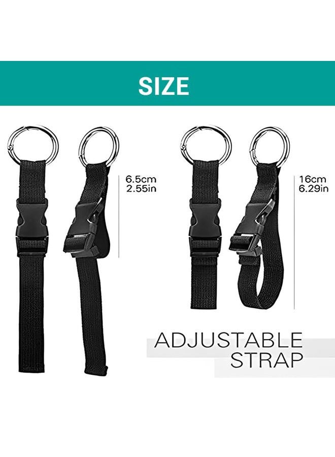 Yopolaz 2 Pack Add a Bag Strap - Adjustable Suitcase Belt - Carry Your Extra Bags - Travel Attachment Travel Accessories for Connecting Your Luggage Jacket (Black) - Image 3