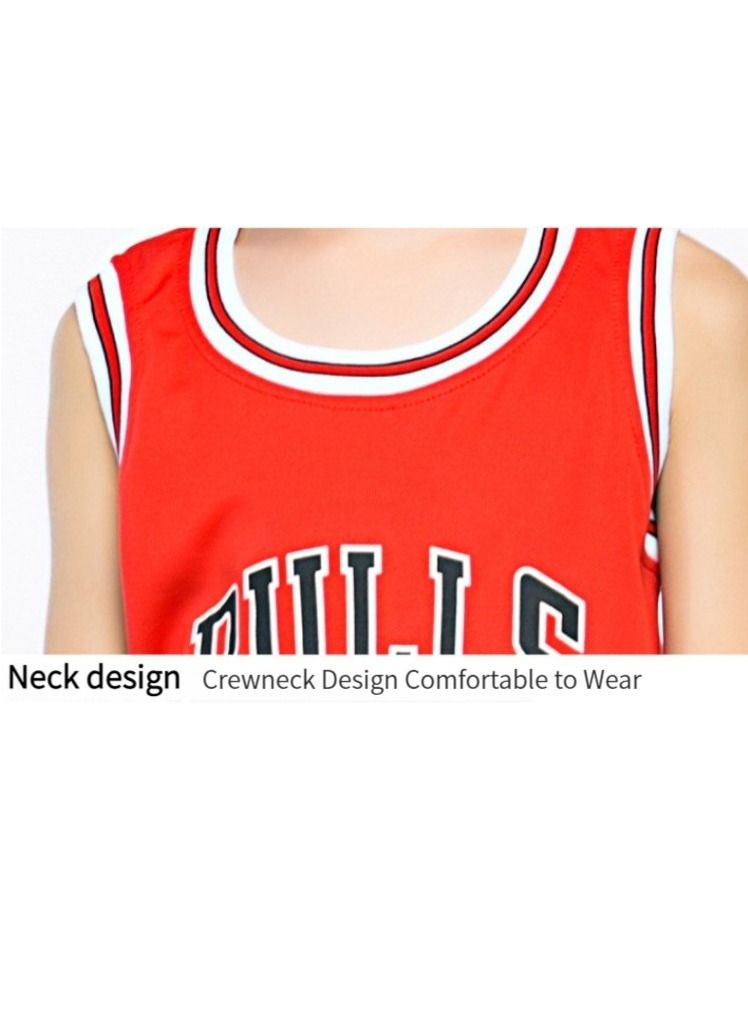 NIBEMINENT M MIAOYAN Children's Star Basketball Uniform Suit Men's and Women's Kindergarten Elementary Middle School Students Training Team (Socks Not Included) - Image 5