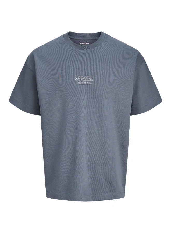 JACK & JONES Turbulence Detail:02 Logo Crew Neck T-Shirt for Men | Best Price UAE