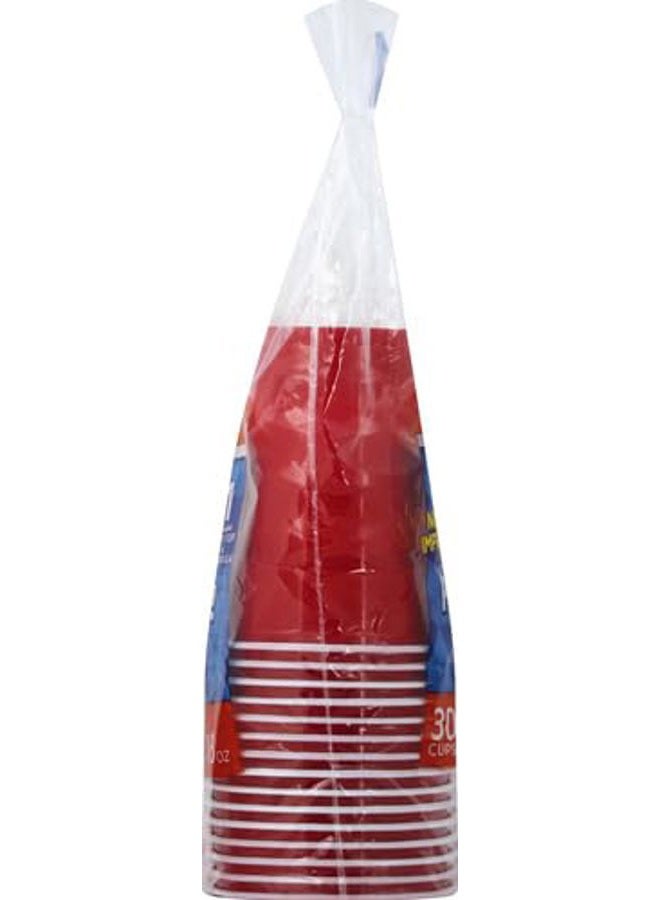 Hefty أكواب بلاستيكية disposable للحفلات، حمراء، 18 أونصة، 30 قطعة - Image 4