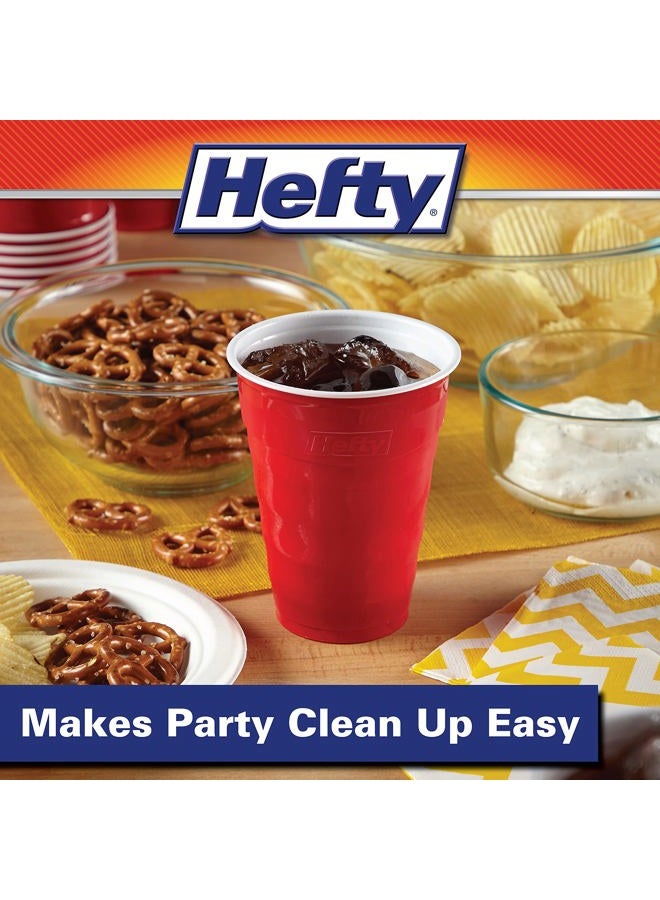 Hefty أكواب بلاستيكية disposable للحفلات، حمراء، 18 أونصة، 30 قطعة - Image 5