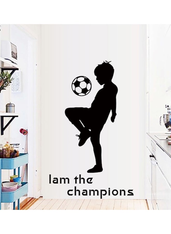 بيوينتي ملصق جداري ذاتي اللصق يعبر عن رسم لولد وكرة قدم أسود 35 x 58Ø³Ù†ØªÙŠÙ…ØªØ± - Image 3