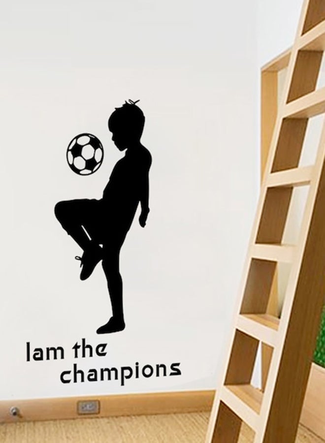 بيوينتي ملصق جداري ذاتي اللصق يعبر عن رسم لولد وكرة قدم أسود 35 x 58Ø³Ù†ØªÙŠÙ…ØªØ± - Image 2