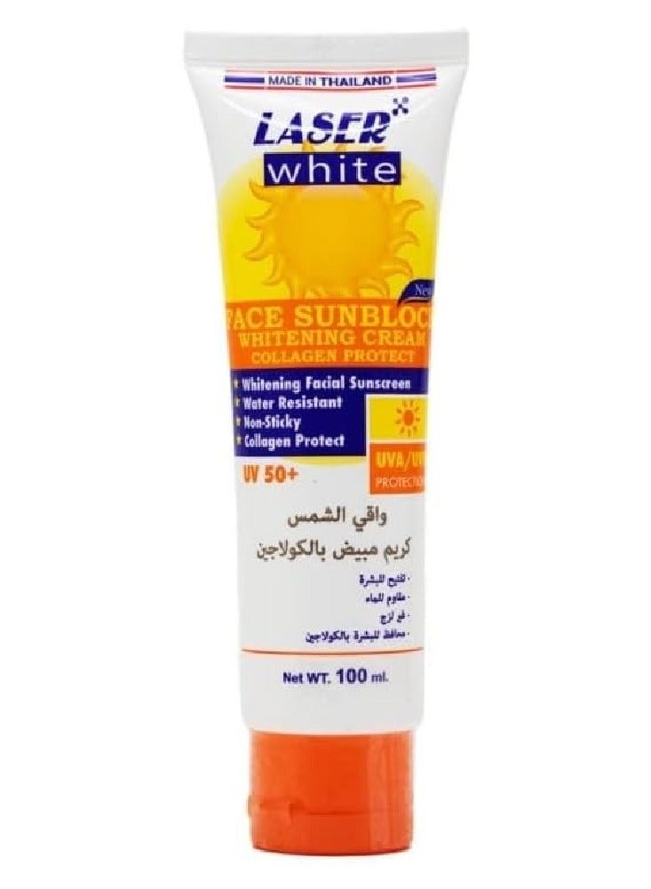 Laser White UV 50+ Whitening Collagen Sun Cream 100 ml - Image 1