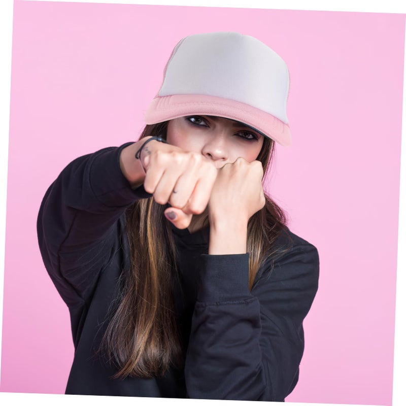 Pink Mesh Trucker Baseball Cap For Men Sublimated Sport Outdoor Hat - Image 5