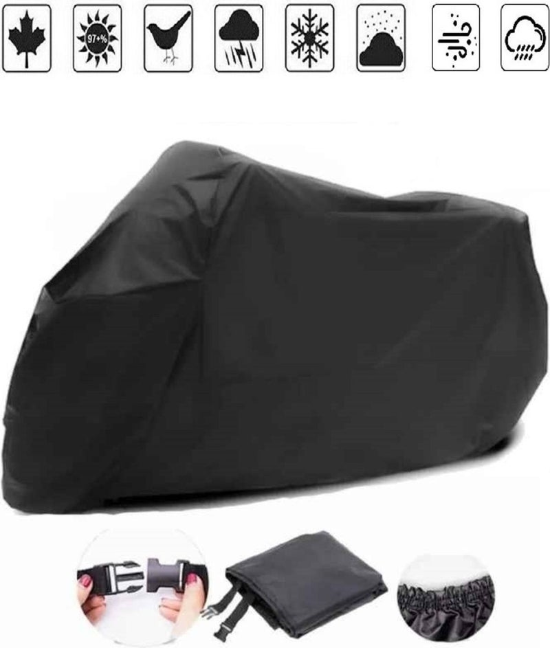 Falcon Shark 188 Lock Compatible Black Motorcycle Tarpaulin, Safe, Waterproof