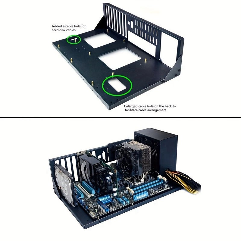 مجموعة واحدة من هيكل ATX مفتوح لحالة كمبيوتر الألعاب - Image 4
