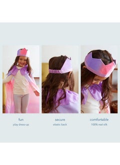Sarah's Silks Blossom 100% Silk Crown With Elastic Headband To Dress Up As A Prince Princess Queen Or King ; Montessori Toy For Children Perfect For Imaginative Play  - Image 4