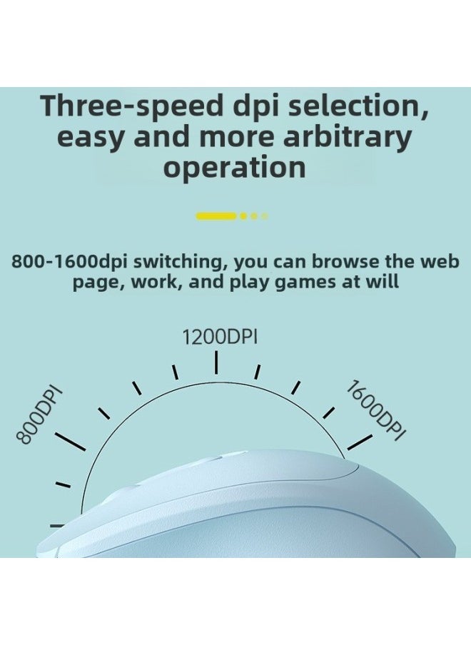YUSHEDA Wireless Mouse For Girls Office Quiet Silent Charging For Asus HP Lenovo Dell Computer-Specifications: Upgraded Dual-mode Mouse + Bluetooth Keyboard★Silent Charging★Free Charging Cable - Image 5