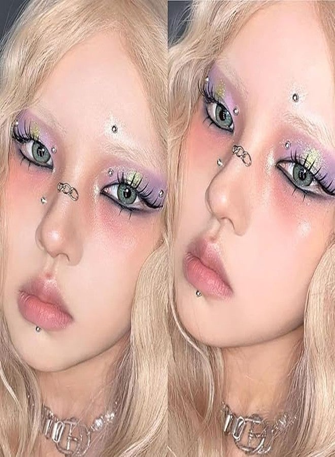 سكويشي مجموعة من 8 قطع من مجوهرات الجسم العصرية للحفلات وجلسات التصوير، تتضمن ثقوبًا صناعية ناعمة، وثقوبًا صناعية للشفاه، ودبابيس للأنف بدون ثقب. - Image 4