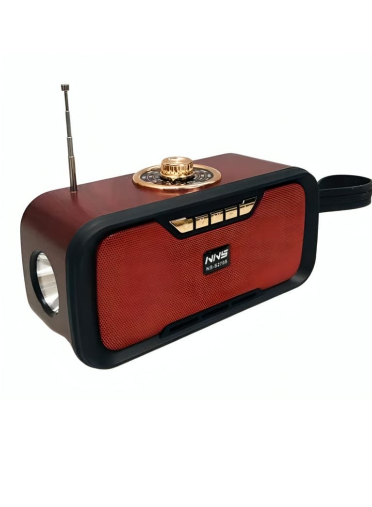 NNS Radio Portable NS-270S Multiband Receiver With Speaker Short Wave Radio and LED Flashlight with Recargable Solar Panel  - Image 1