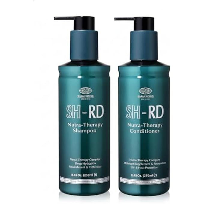 SH-RD Nutra-Therapy Shampoo + Conditioner Set for Dry, Damaged Hair (2 Ã— 8.45oz/250ml) â€“ Protein Shampoo + Keratin Conditioner â€“ Moisturizes Hair, Reduce Split Ends â€“ For Color-Treated & Bleached Hair
