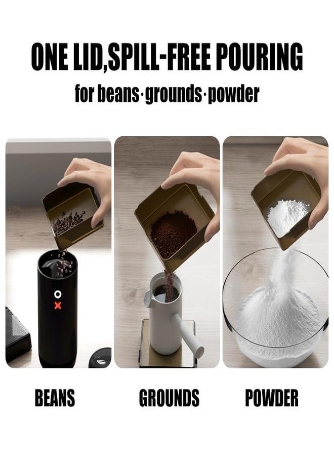 NUTTII Coffee Scale PRO - 0.1g Precision Digital Rechargeable Espresso Scale with Timer, LED Hidden Screen, Portable Compact for Coffee Beans, Grounds, Baking & Food, Spill-Free Notched Lid for Easy Pouring - Image 5