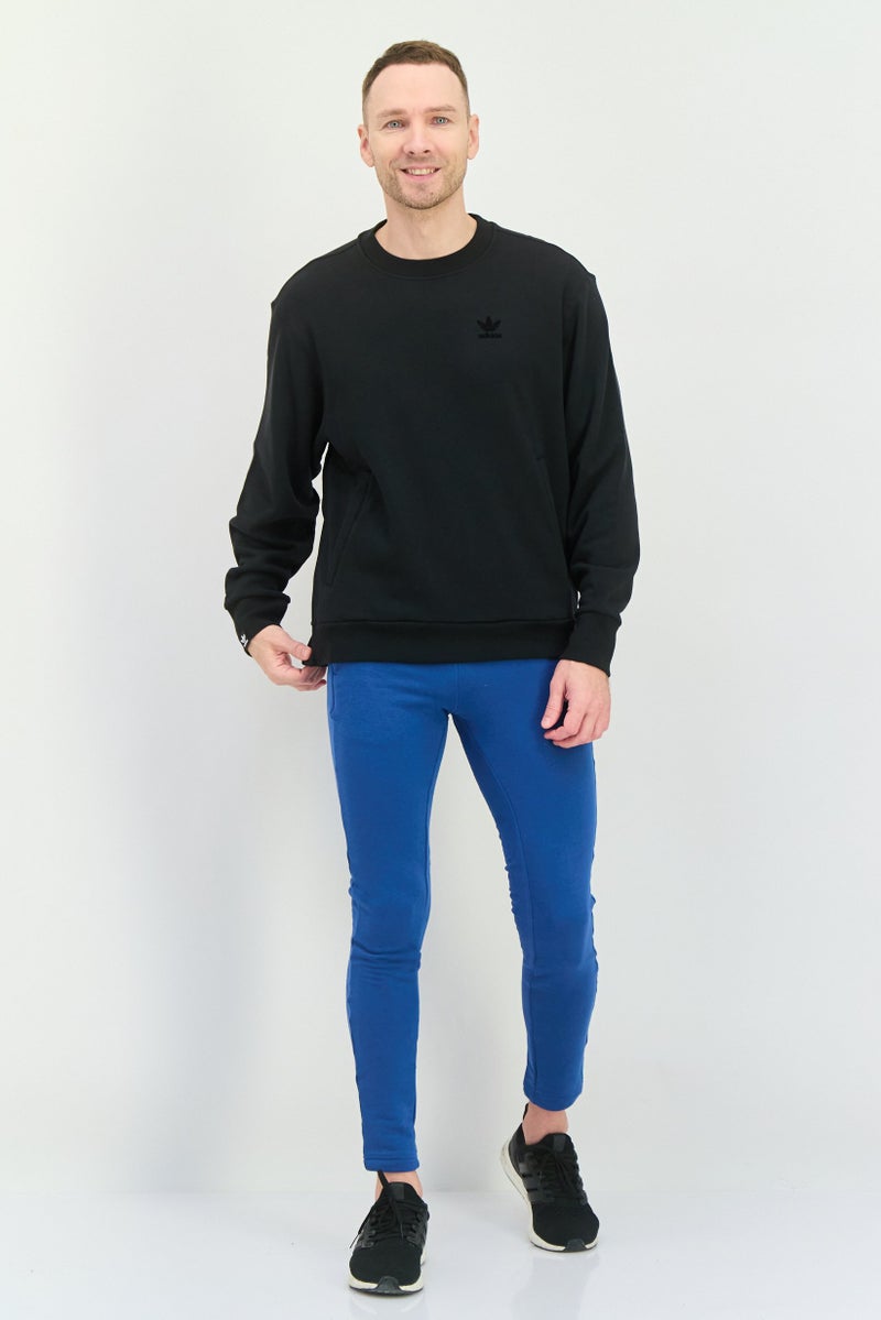 adidas Originals Men Sportswear Fit Long Sleeve Outdoor Sweatshirt, Black  - Image 2