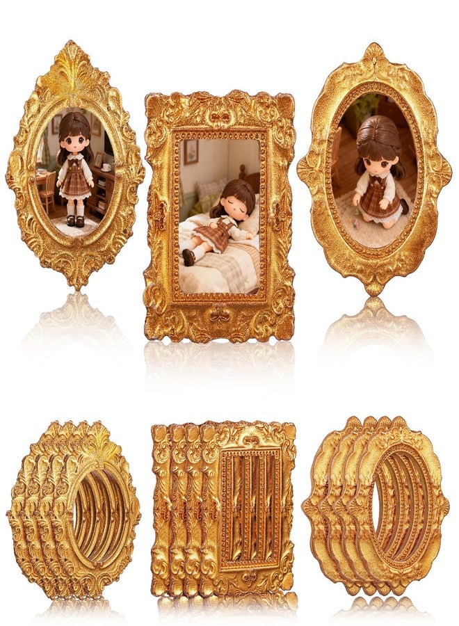 NIYANGLE 15pcs Dollhouse Photo Frame Decor Mini DIY Photo Frame Model Landscape Props - Image 1