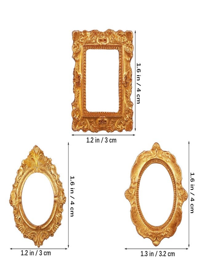 NIYANGLE 15pcs Dollhouse Photo Frame Decor Mini DIY Photo Frame Model Landscape Props - Image 2