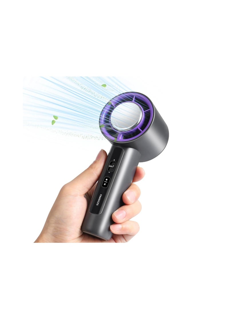 Tanmashi F19 Turbo Handheld Fan, Portable Cooling with Digital LED Display, 199 Speed Levels, USB Rechargeable - Image 1