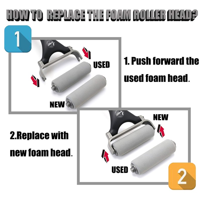 EASACE Lotion Applicator for Back & Body, Long Handle 21.5inch Adjustable Lotion Roller with 2 Replacement Roller for Back self(Silver) - Image 2