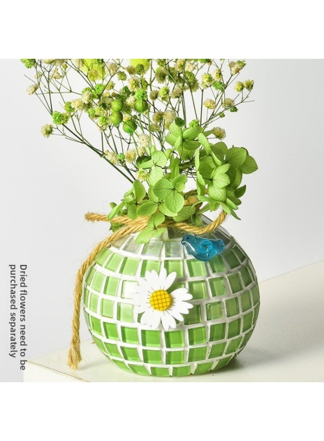 Beauenty Mosaic Vase Decoration Making Creative Material Bag Children's Handmade Artwork Women's Day Handmade Diy Gift-Color:Birdsong And Flower Fragrance Mine Bottle - Image 1