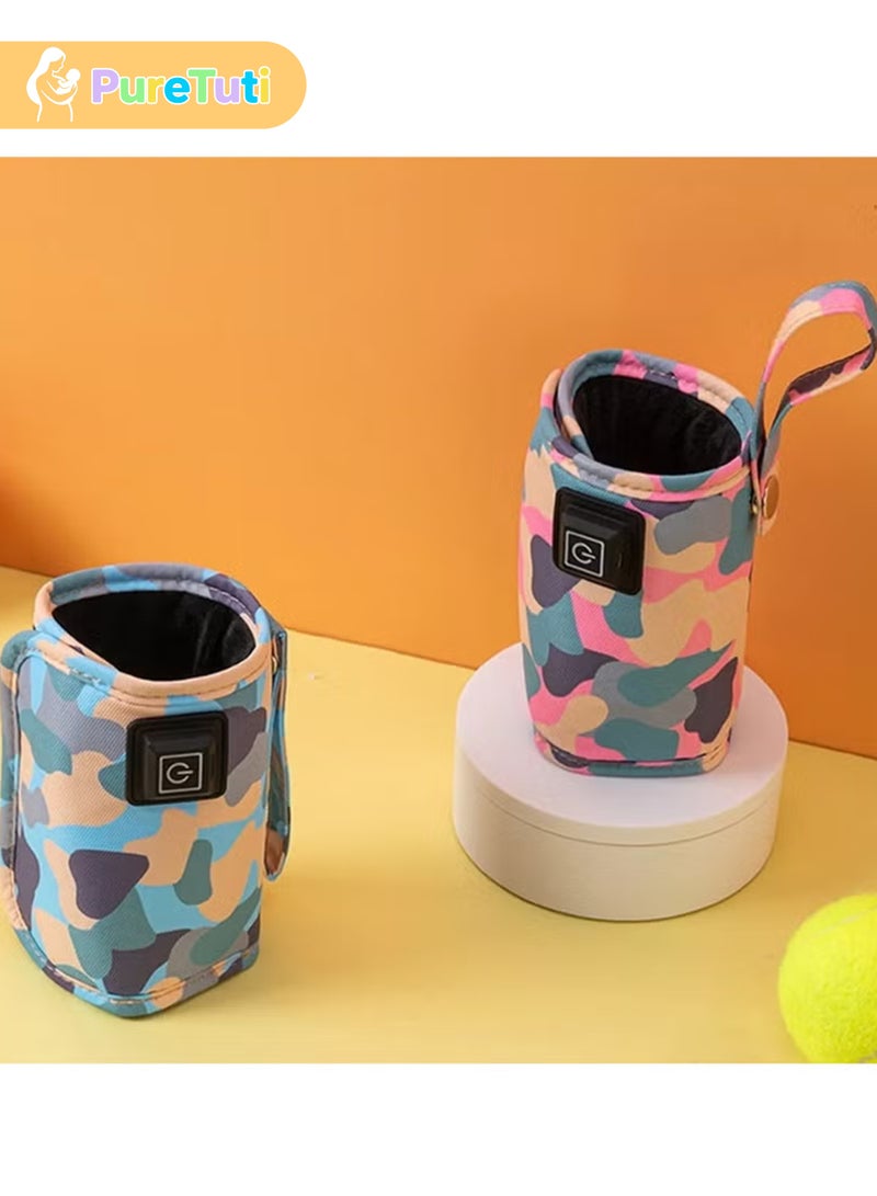 PureTuti USB Milk Warmer Bag - 2023 New Fast Bottle Warmer for Travel, Portable Car Bottle Warmer for Travel, on The Go Bottle Warmer with USB Cables, Gentle Warmth Maintain Perfect Temperature (Blue) - Image 2