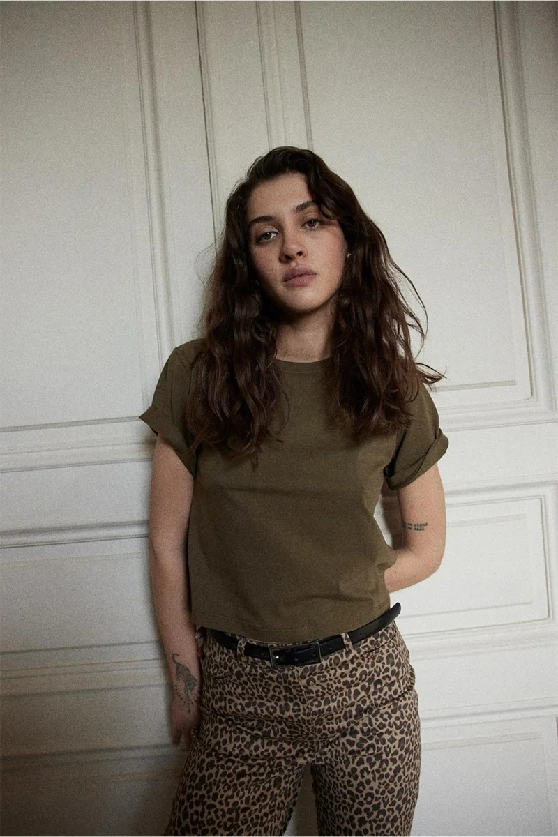 Suud Collection Saud Collection Brown Leopard Crop Trousers