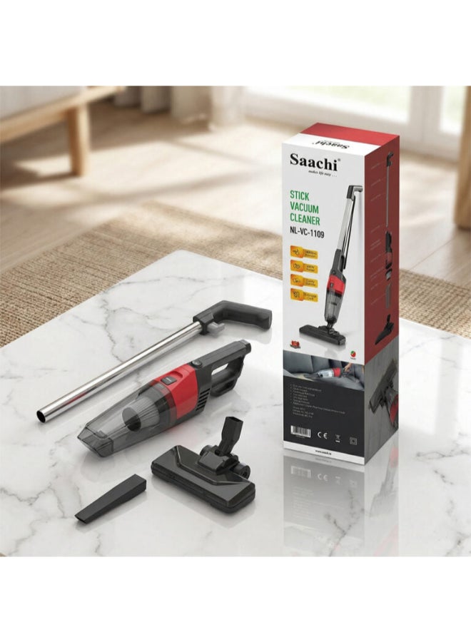 Saachi 2-in-1 Stick & Handheld Vacuum Cleaner NL-VC-1109-BK, HEPA Filter, 0.6L Dust Tank, Rotating Brush, Lightweight Corded Vacuum NL-VC-1109 black - Image 2