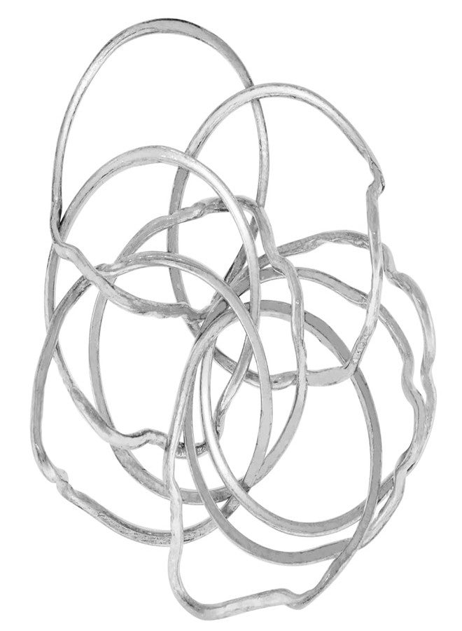 سابرينا سيلفر خاتم فضة إسترليني بتصميم أحجية من 4 قطع، ملفوف بسلك معدني، مناسب للرجال والنساء، عرض 12.5 مم، مقاس 8 - Image 3