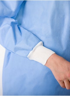 King Mariot Surgical Gown with Cuff | Non-Woven Hydrophobic SMS Material | Elastic Cuffs | Includes 2 Hand Towels  - Image 2