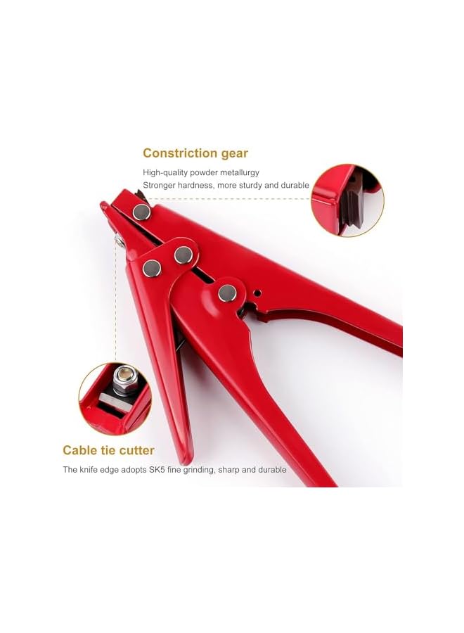 promass Cable Tie Tool with Zip Tie Tool and Tensioning and Cutting Tool for Plastic Nylon Cable Tie or Fasteners up to 0.37 Inches - Image 3