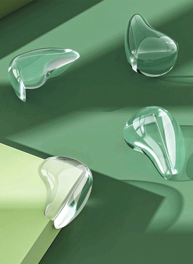 Table corner anti-collision protective cover, child safety protection 4 pieces transparent silicone thick - Image 5
