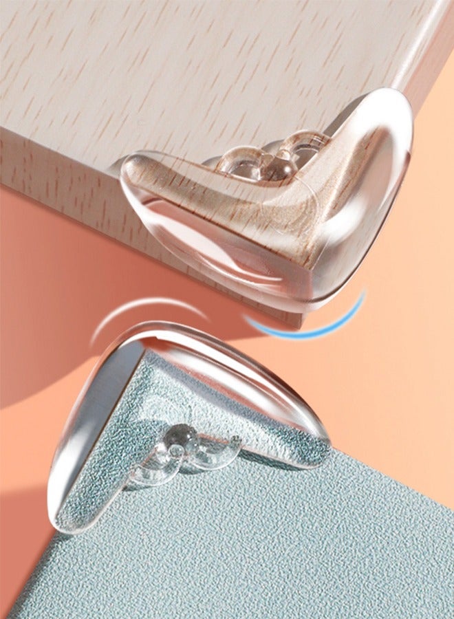 Table corner anti-collision protective cover, child safety protection 4 pieces transparent silicone thick - Image 2