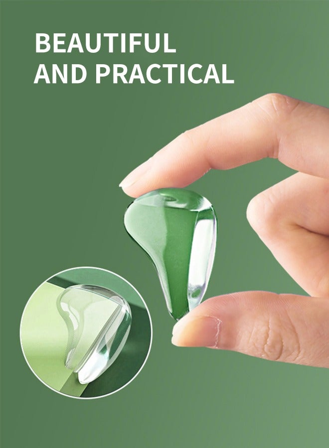 Table corner anti-collision protective cover, child safety protection 4 pieces transparent silicone thick - Image 3