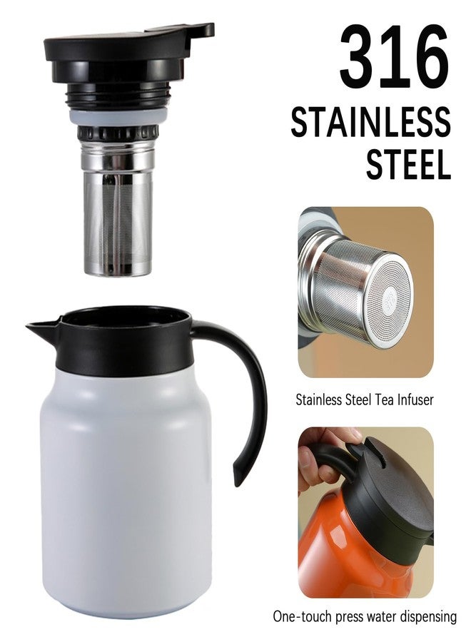 Folemah 27 oz Single Stainless Steel Thermal Coffee Carafe, Double Wall Vacuum Insulated Creamer Container, Beverage Dispenser for Milk and Hot Chocolate, Tea Pot. (Black) - Image 4