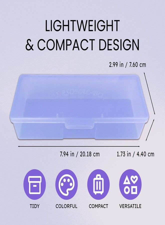 Beauticom Personal Box Storage Case for Professional Manicurist Nails Pedicure (Large Size) (4 Pieces, PURPLE) - Image 2