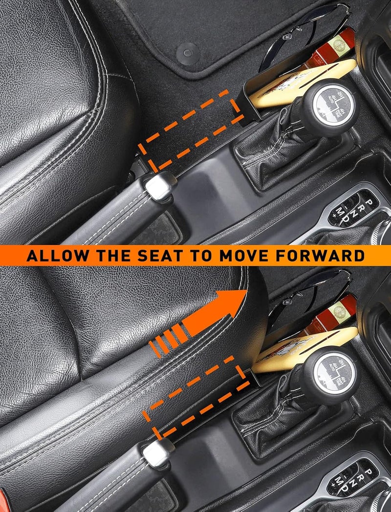 Savadicar GT-2 Shifter Storage Box, American Flag Gear Shift Tray, Center Console Organizer for 2018-2025 Jeep Wrangler JL JLU 4XE & Gladiator JT, Interior Accessories, Black,1 PC - Image 4