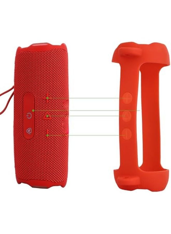 حافظة سيليكون زرقاء داكنة مضادة للانزلاق مع حزام قابل للتعديل لمكبرات الصوت الخارجية - Image 3