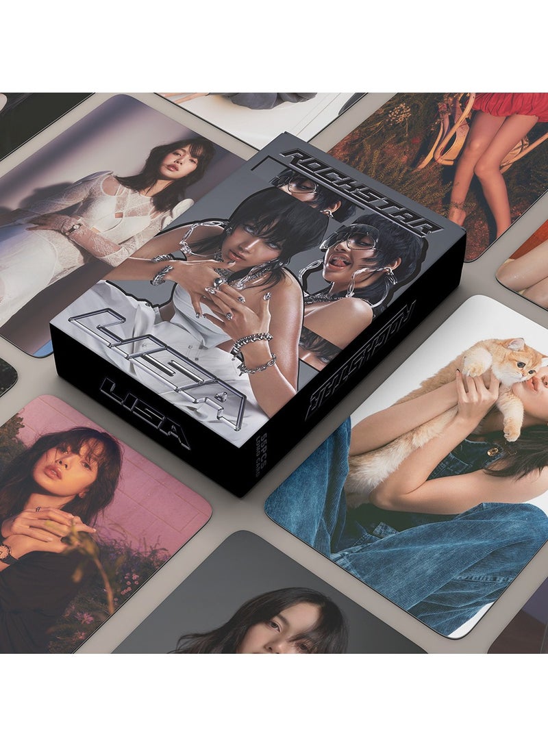 Generic LISA 55Pcs LOMO Cards BLACKPINK LISA Poster SOLO ROCK Album Mini PhotoCards LISA K-pop Collectors 2025 Greeting Card  - Image 2