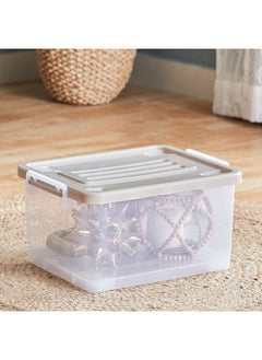 Home Box جوانا صندوق تخزين شفاف متعدد الأغراض بعجلات وغطاء قابل للقفل 15 لتر  - Image 1