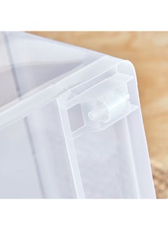 Home Box جوانا صندوق تخزين شفاف متعدد الأغراض بعجلات وغطاء قابل للقفل 15 لتر  - Image 5