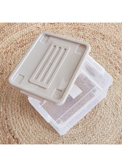 Home Box جوانا صندوق تخزين شفاف متعدد الأغراض بعجلات وغطاء قابل للقفل 15 لتر  - Image 3