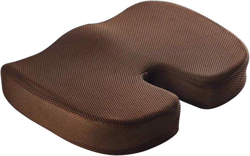 klarako Comfort Memory Foam Seat Cushion for Office Chair  Tailbone Cushion  Coccyx Cushion  Sciatica Pillow for Sitting, Home & Office Accessories  Coffee - Image 3