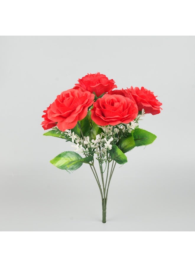 Noon East Rose 3pc Flower Bunch with 21 buds – Red | 45cm Artificial Flower Bunch | Ideal for Wedding, Living Room Decor, Hotel, Party Decoration, and DIY Décor - Image 2