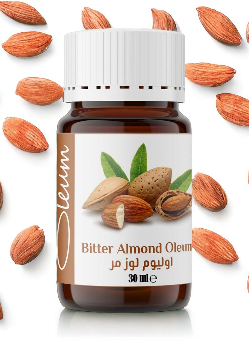 Oleum Bitter Almond Oil 30 ml for Cosmetics. 100% Pure, Natural, and Stone milled oil. Skincare, Haircare