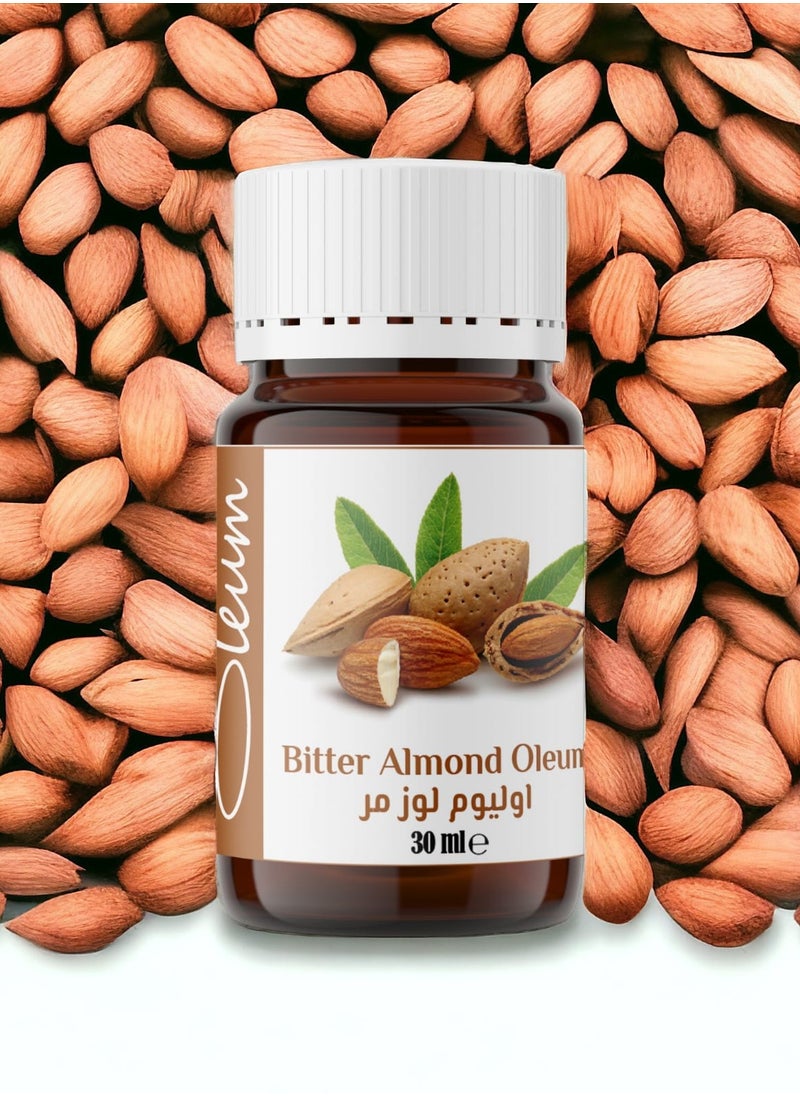 Oleum Bitter Almond Oil 30 ml for Cosmetics. 100% Pure, Natural, and Stone milled oil. Skincare, Haircare